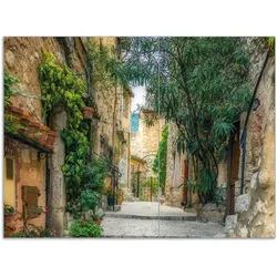 Wallario Herdabdeckplatte 60 x 52 cm (BxH), 1-teilig Alte steinerne Gasse in Südfrankreich