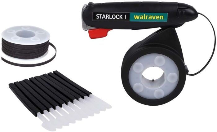 Walraven Starlock Starter-Set I 0909011 mit 1x 15 m Kabelbinder, 200x Verschlusskappen, schwarz