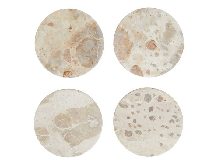 Untersetzer 4er-Set Ø 10cm Beige/Beige