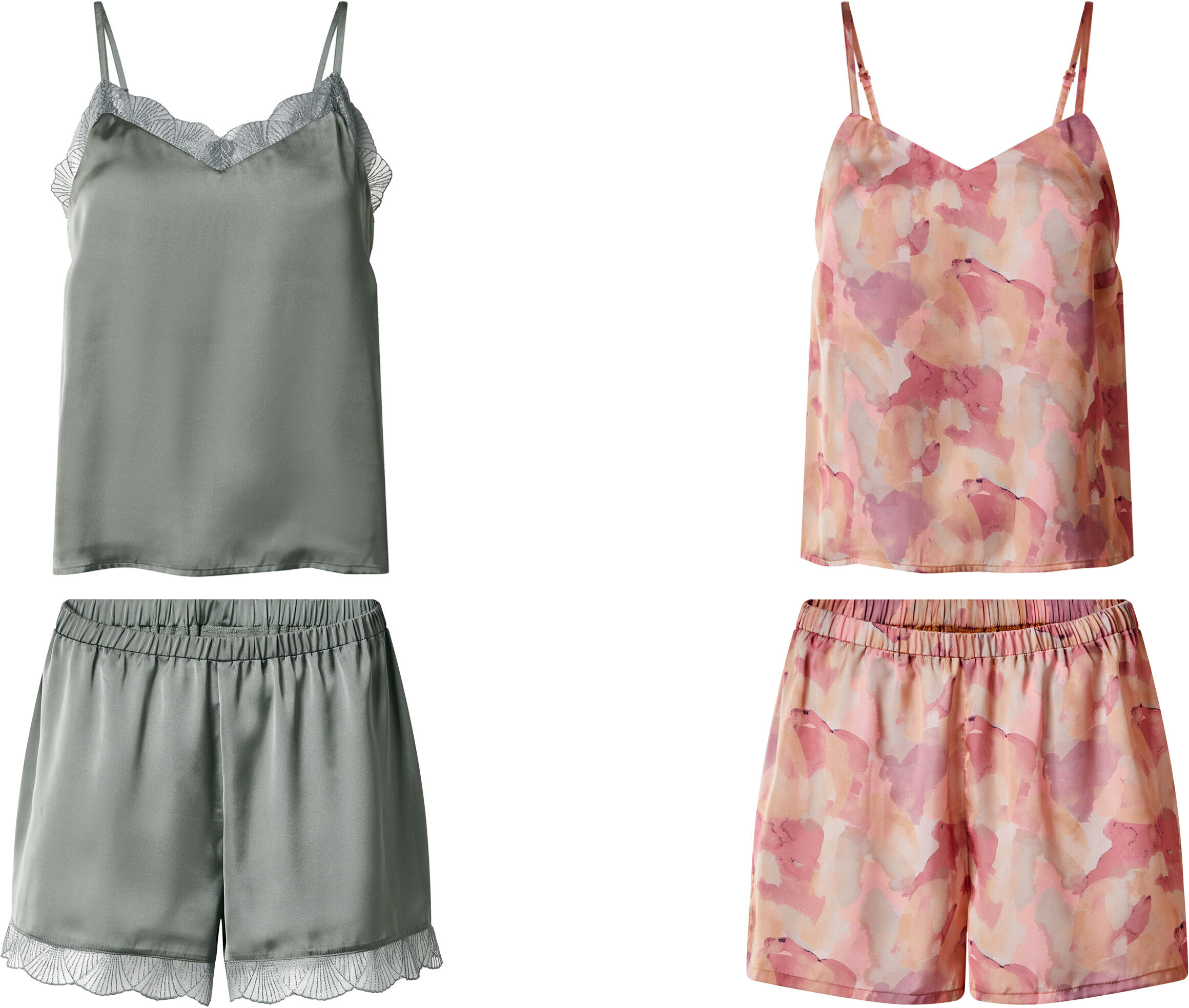 ESMARA® Damen Satin-Pyjama
