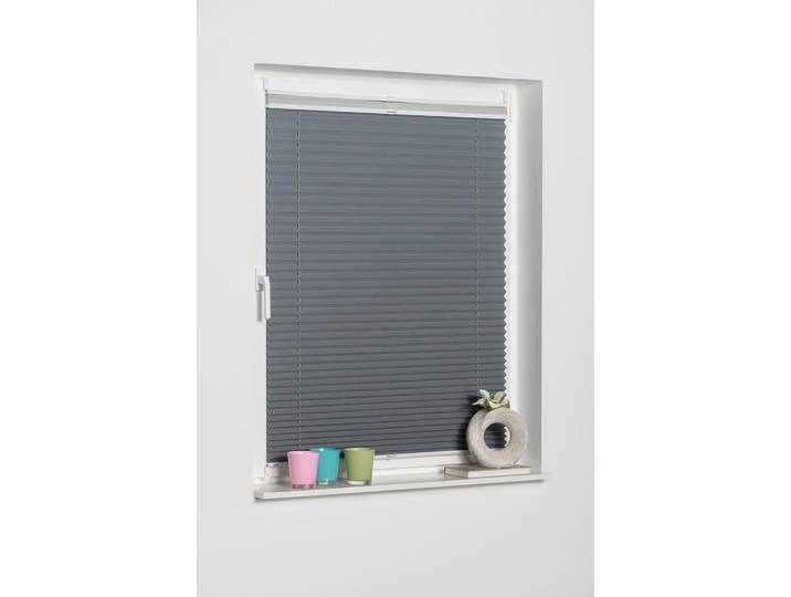 Doppelplissee K-HOME Prato, ohne Bohre Gr. 4, grau (hellgrau, grau), B:70cm H:130cm, Obermaterial: 100% Polyester, Plissees, Doppelplissee, Tageslicht + Verdunklungsstoff
