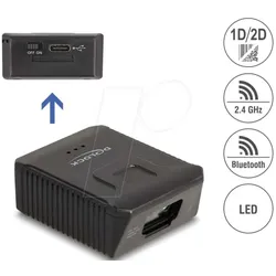 DELOCK 90605 - Barcodescanner, 1D/2D, 2,4 GHz/Bluetooth