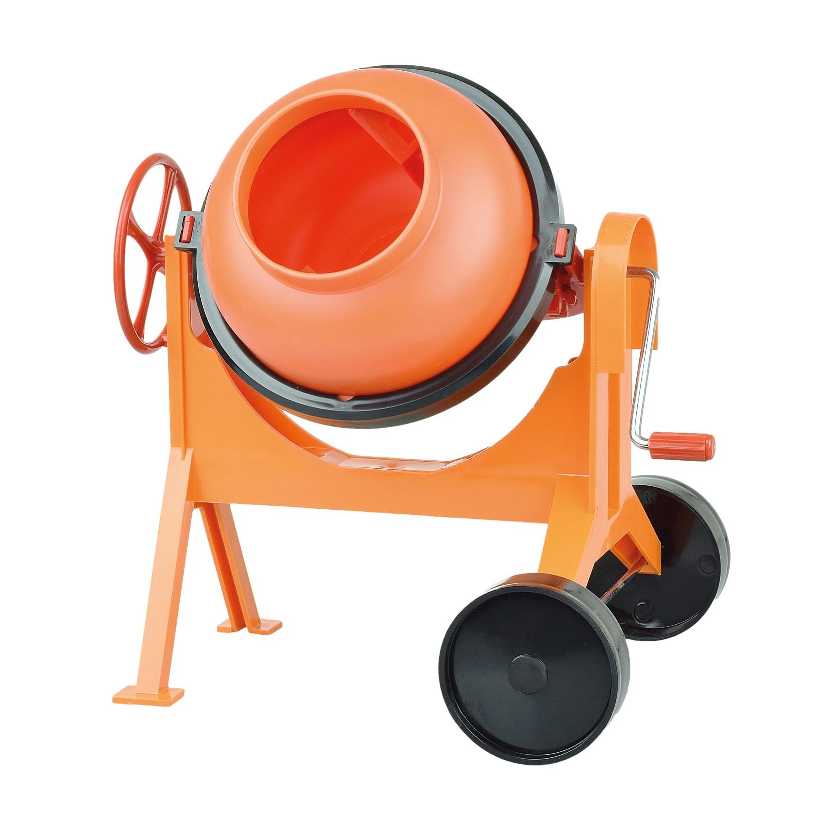 Betonmischer, orange, Braunkarton