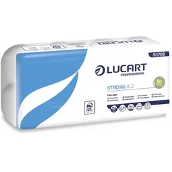 Toilettenpapier Lucart Strong 8.2, 2-lagig 72 Rollen / Paket x 250 Blatt, Blattgröße 11,5 x 9,5 cm
