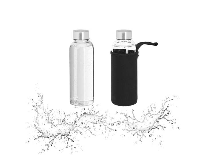 Relaxdays Trinkflasche Glas 360ml