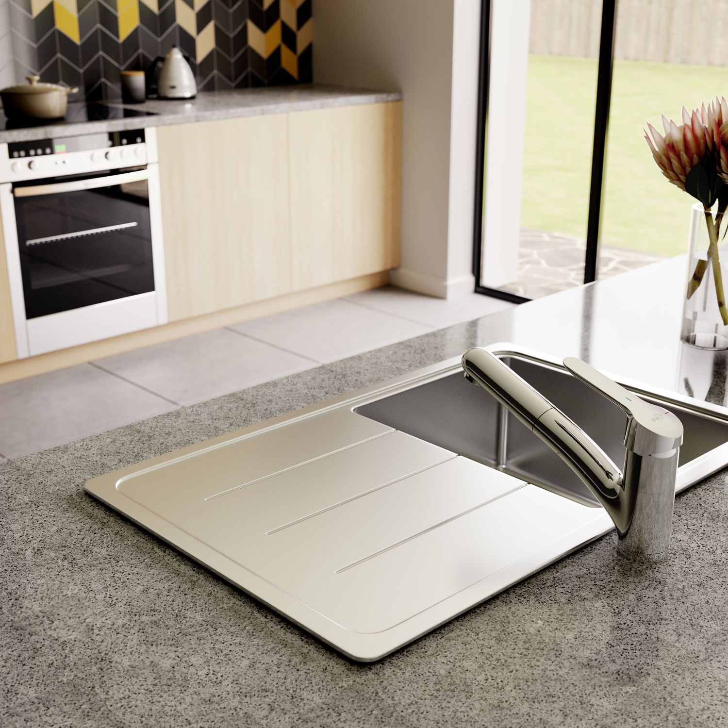 Ideal Standard Einhebel-Küchenarmatur mit Handbrause