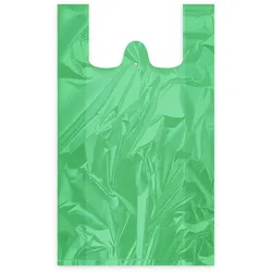 Hemdchen-Tragetasche (HDPE) grün 30+14 x 50 cm `10kg`