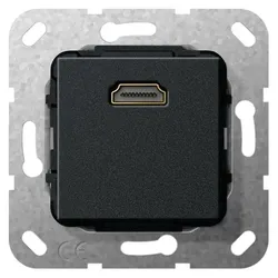 Gira, Steckdose, Einsatz HDMI 567010 2.0a+ HDR 1fach Kab schwarz matt