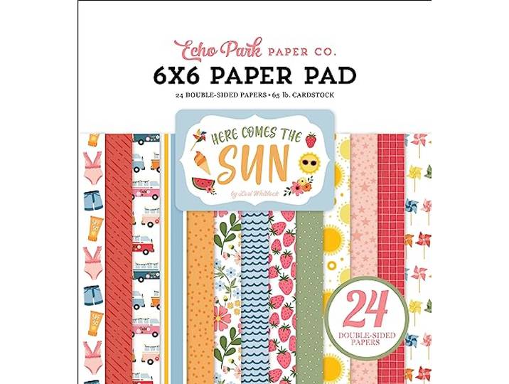 Echo Park Double-Sided Paper Pad 6 X6 24/Pkg-Here Comes The Sun
