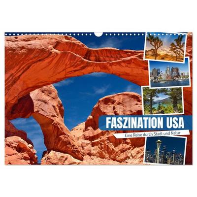Faszination USA - Eine Reise durch Stadt und Natur (Wandkalender 2026 DIN A3 quer), CALVENDO Monatskalender
