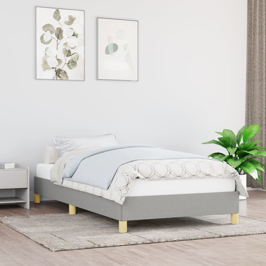 17 Stories Koleigh Bed Light Grey/Gold Single (3')
