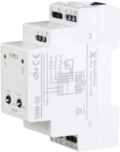 Zamel EXT10000228 Hutschienen Dimmer Geeignet für Leuchtmittel: LED-Lampe, Leuchtstofflampe, Halogenlampe, Glühlampe