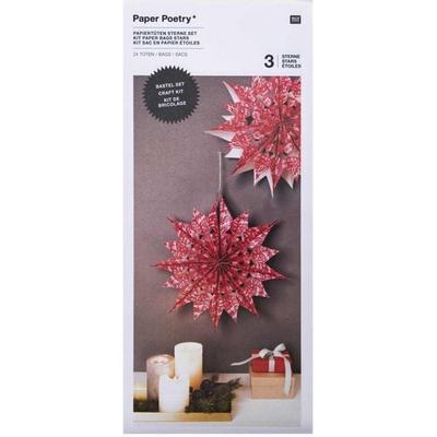 PAPIERTÜTEN STERNE SET, ROT
