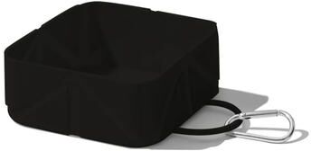 Inspired Living Fold & Go Collapsible Dog Bowl Portable Silicone Pet Travel Bowl For Food & Water black