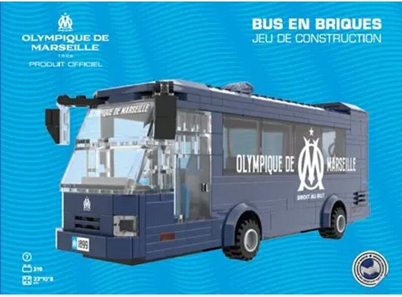 Jeu de construction 319 pcs Bus Olympique de Marseille - Megableu