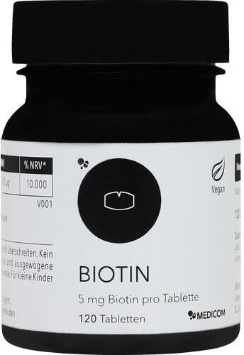 MEDICOM Pharma GmbH BIOTIN 5 mg Biotin pro Tablette 120 St. (21,6 g)