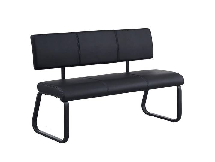 Idimex Esszimmerbank Vilas schwarz, Schwarz, Metall, Mode, 136x89x59 cm, Esszimmer, Bänke, Sitzbänke