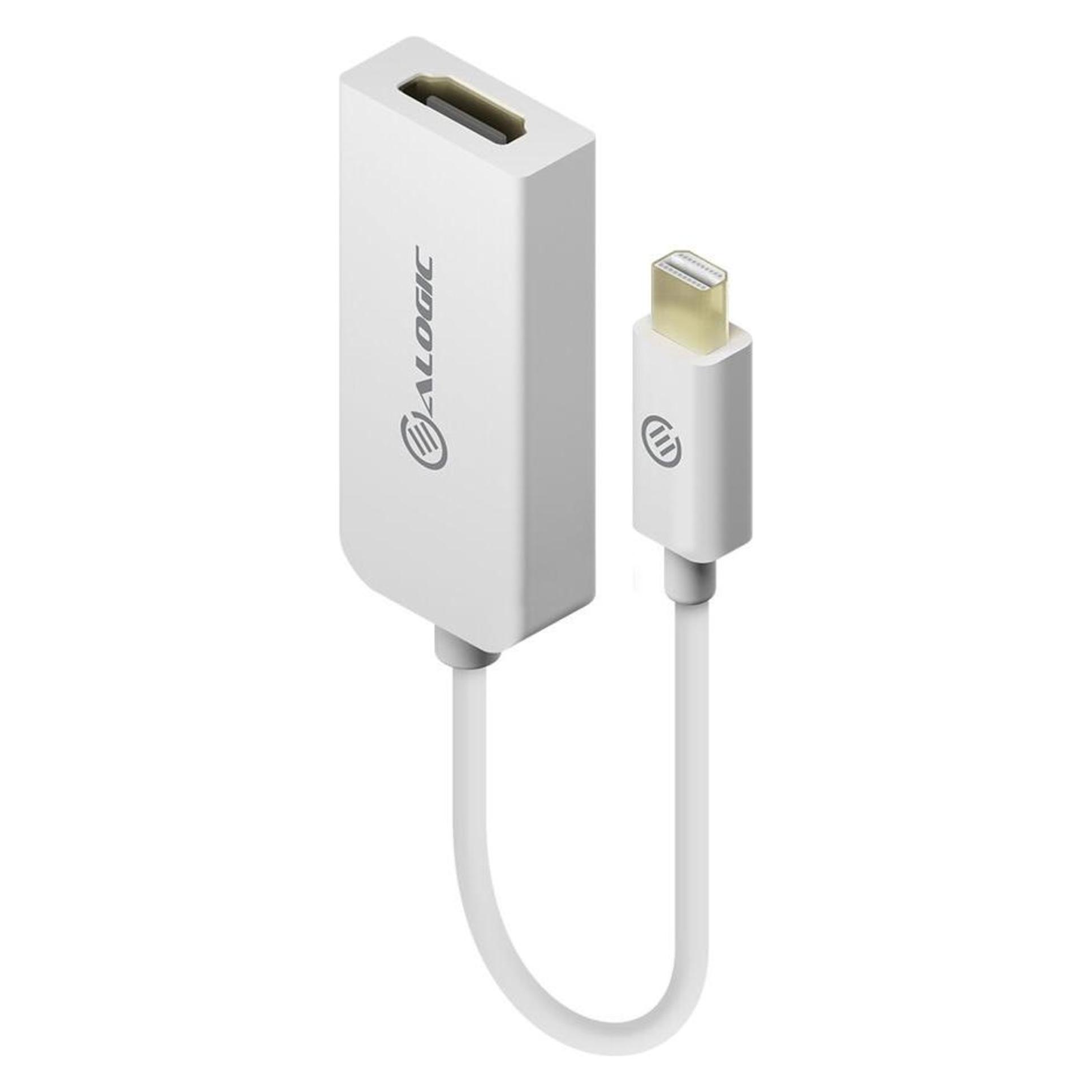 Alogic Adapter Mini DisplayPort to HDMI M/F 15cm weiss (HDMI) (MDP-HDMI-AIC)