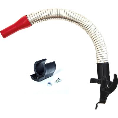 BW® Ausgießer flexibel für Kraftstoffkanister Metall Benzinkanister 5 / 5 Liter - Flexrohr 20mm für Benzin mit Halterung - Rot - RAL 3000