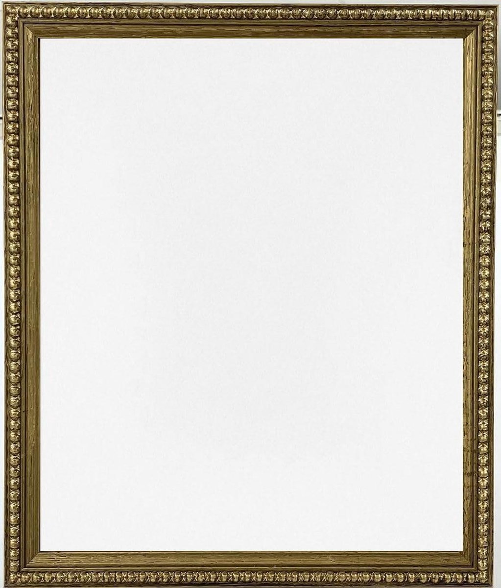 Handgeschilderde houten fotolijst voor wanddecoratie in goud, A3
