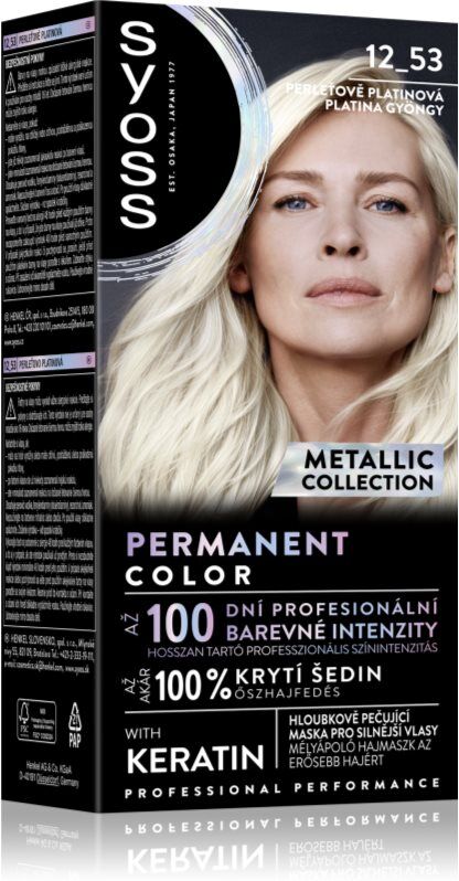 Syoss Color Metallic Collection Permanent-Haarfarbe Farbton 12_53 Platinum Pearl 1 St.