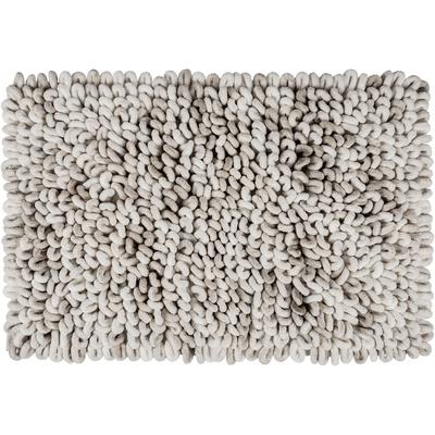 Badematte WENKO "Lerici", grau (beige meliert), H:60mm, Materialmix, Badematten, Badematte, fusselfreier Badteppich, 3D-Struktur, hohe Feuchtigkeitsaufnahme