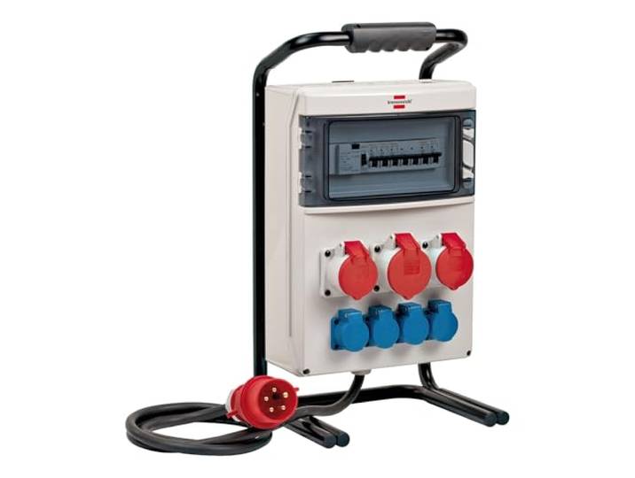 Brennenstuhl draagbare stroomverdeler/verdeelblok (1x32A + 2x16A CEE contactdozen, 2m kabel, voor permanent gebruik buiten, met FI-stekker)