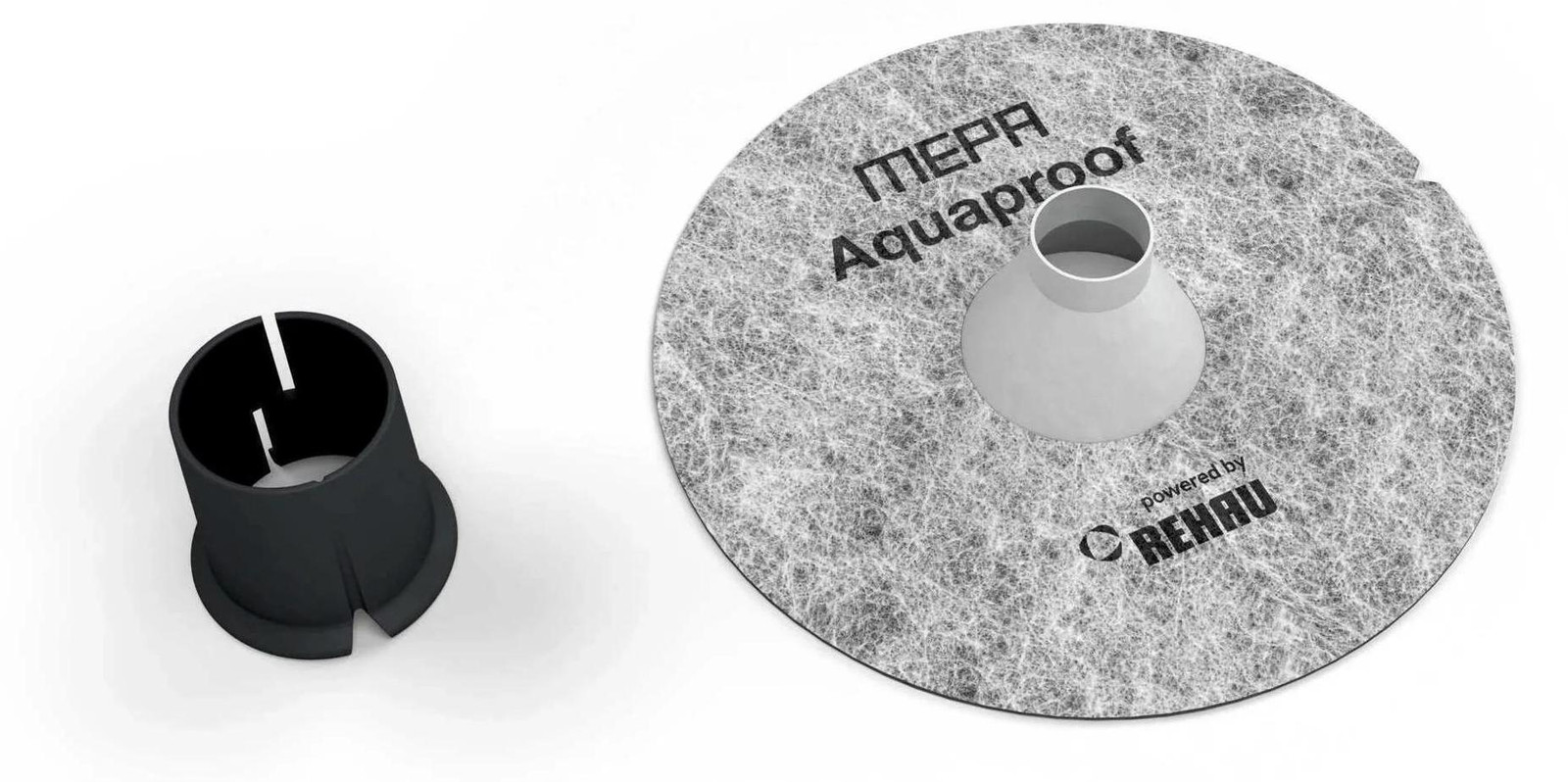REHAU Aquaproof Dichtingsmanchetset G1/2", diameter 35–50 mm, zelfklevend, voor kraanaansluitingen