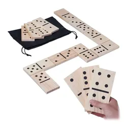 Relaxdays Domino 28-tlg. Hellbraun,Schwarz