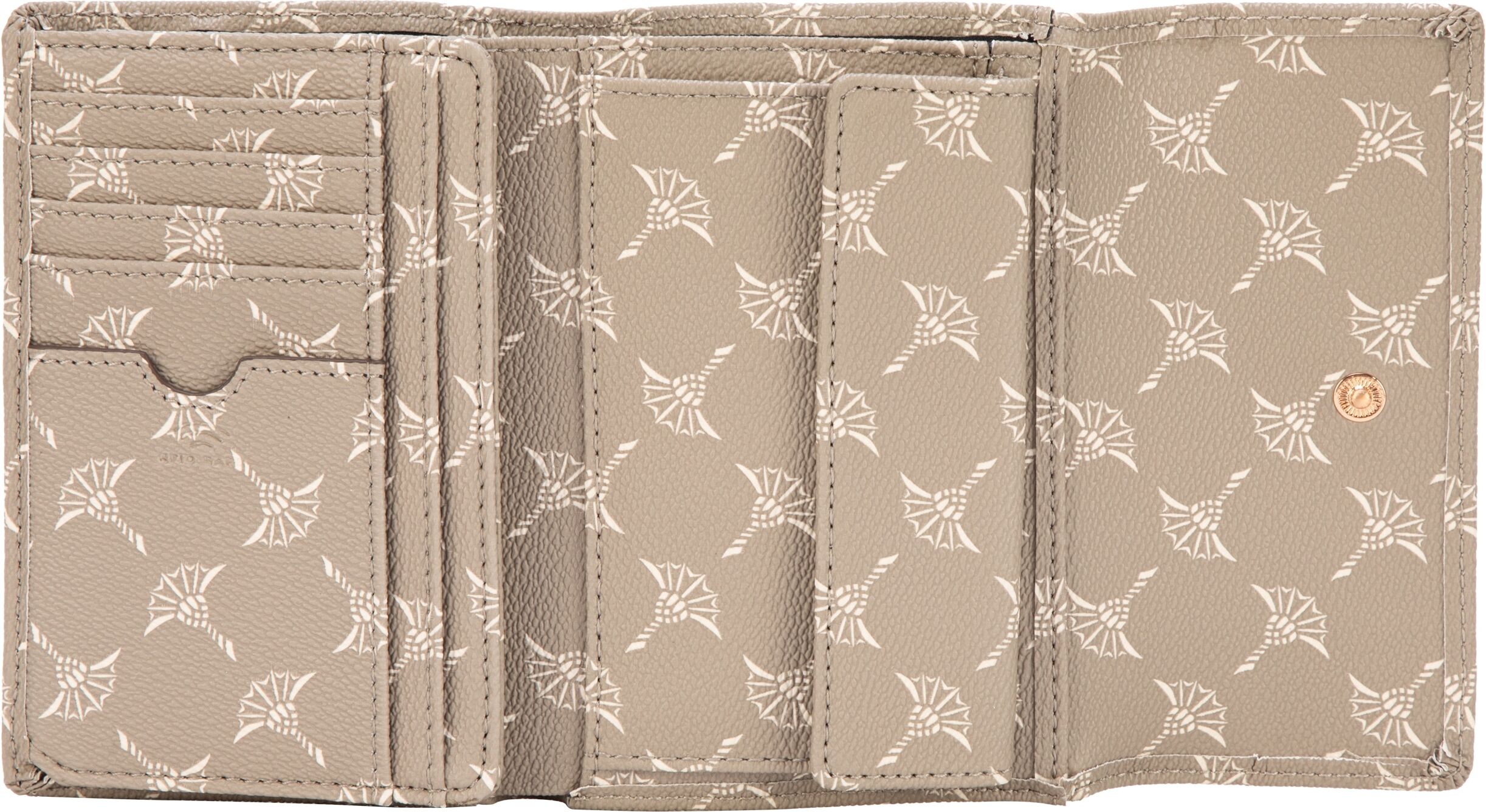 Joop! Geldbörse JOOP "cortina 1.0 cosma purse mh10f", Damen, grau (tuffet), Lederimitat, bedruckt, Kleinlederwaren Geldbörse, Geldbeutel, Money Poket, Portemonnaie, Kartentasche mit Druckknopf tuffet Einheitsgröße