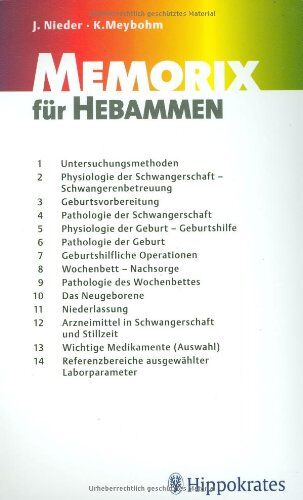 Jürgen Nieder - MEMORIX für Hebammen - Preis vom 09.10.2026 07:28:09 h