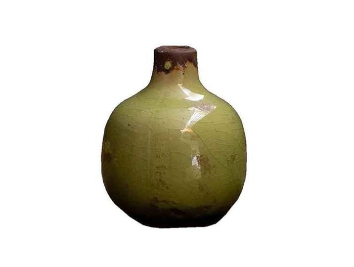 Vase Soliflore céramique Vert émail 10x9cm