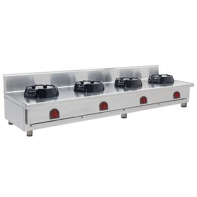 EURAST - Wok mit 4 gasflammen auftisch - 2000x700x275 mm - 70 Kw - 322075LT