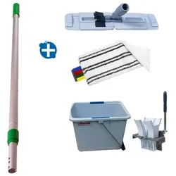 Mop-Set Vileda Ultra Speed 40 cm inkl. Teleskopstiel, Eimer mit Presse und Wischmopp