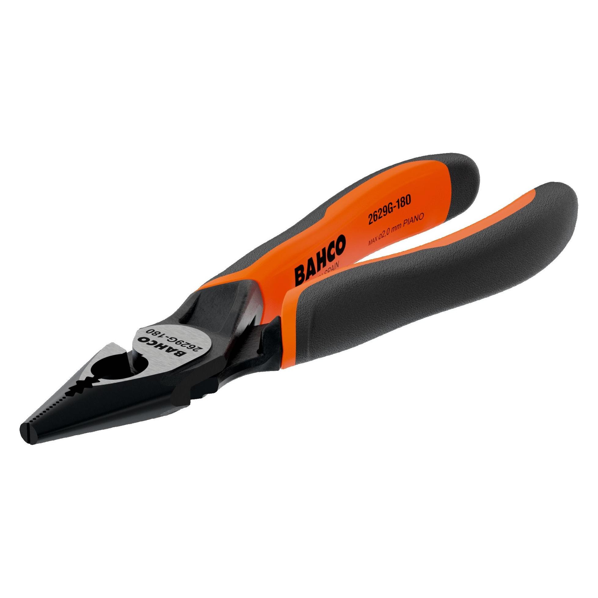 Bahco ERGO Kombizange mit Öffnungsfeder, Zwei-Komponenten-Griff, phosphatiert(160 mm) (160 mm) (2629G-160)