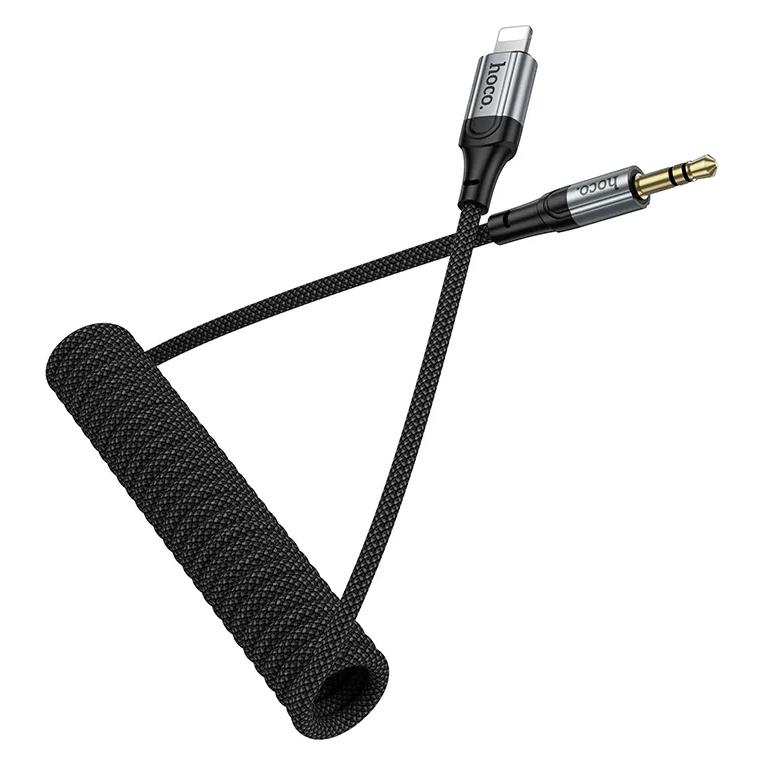 Hoco Cable Cable AUX Jack 3,5 mm to Lightning 1,5 m UPA33A black (1.50 m, AUX Kabel) (64643150)