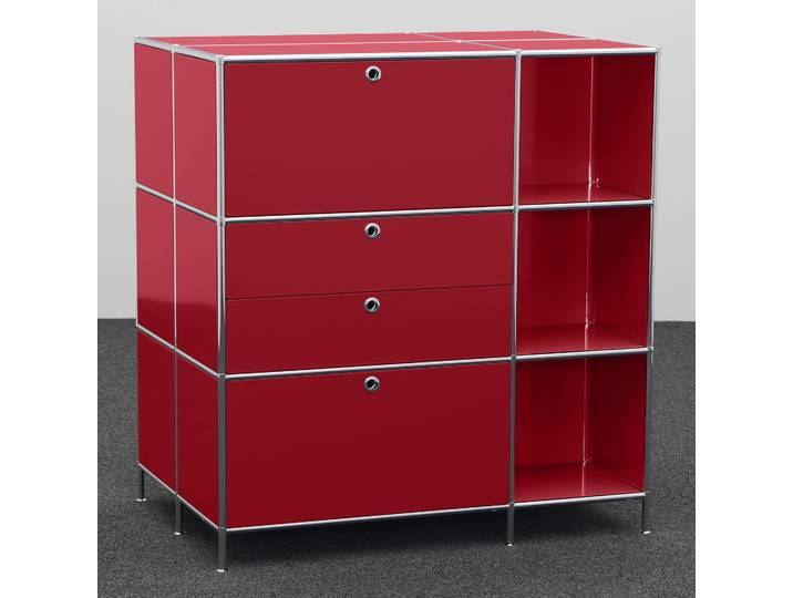 Highboard System4 114.0 x 77.0 cm, Rot, Neu - Ideal für zeitloses Design