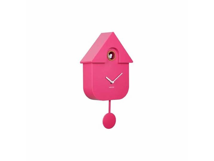 Karlsson Kuckucksuhr Modern Cuckoo - Rosa - 8.5x21.5x41cm - Rechteck - Thermoplast - Wanduhr Modern Wohnzimmer - Wanduhren - Kuckucksuhr