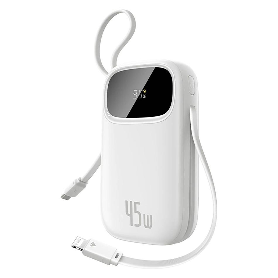 Baseus Powerbank EnerFill FC31 Qpow 3, 10000mAh, 45W, QC + PD, White (10000 mAh, 45 W, 73 Wh) (6932172695798)