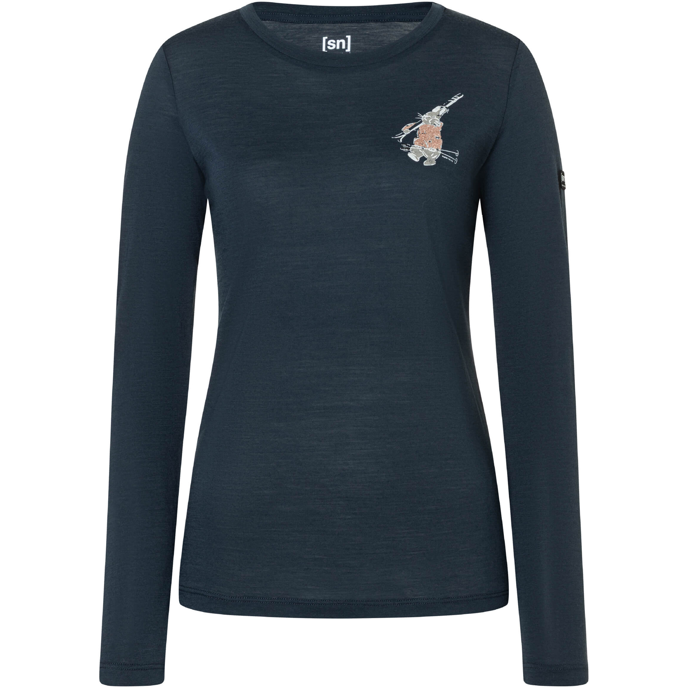 Super.Natural Lil Ski Bunny Damen Longsleeves Merino blau Größe S Trekking Hautfreundlich Merinowolle