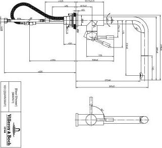 Villeroy & Boch 96970105 Küchenarmatur Steel Shower 45x275mm