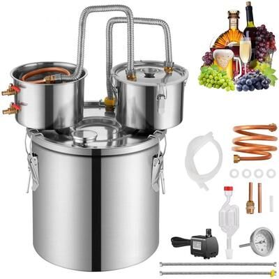 Tools, Home & Hobby Alcohol Still With Thumper Keg & Copper Coil Dual Condenser Distiller Kit Alcohol Still With Thumper Keg & Copper Coil Dual Condenser Distiller Kit