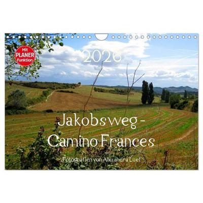 Jakobsweg - Camino Frances (Wandkalender 2026 DIN A4 quer), CALVENDO Monatskalender