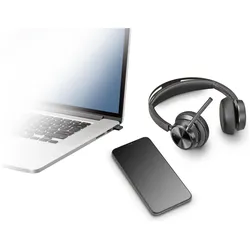 HP Poly Voyager Focus 2 (Kabelgebunden, Kabellos, USB-C, Microsoft Teams), Office Headset, Schwarz