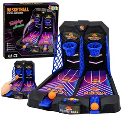 Mini-Tischbasketball-Doppel-Geschicklichkeitsspiel für 2 Spieler (Punktewertung)