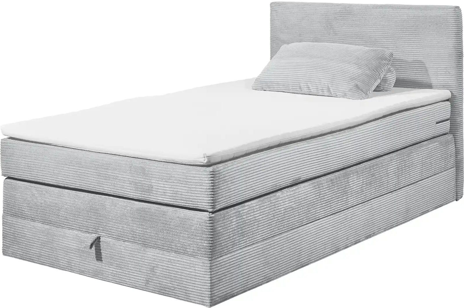 Höffner Boxspringbett  Lumb ¦ grau ¦ Maße (cm): B: 141 H: 107 T: 209.0