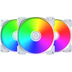 Montech Lüfter 3er Pack HP140 ARGB PWM 140mm, Weiß