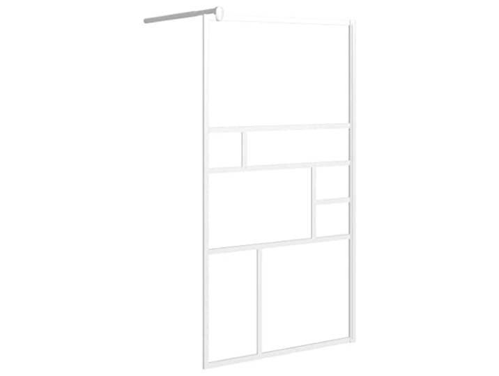vidaXL Paroi de douche 115x195 cm ESG Verre Blanc