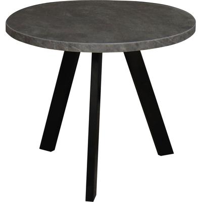 Couchtisch MÄUSBACHER "Couchtisch rund", schwarz (schwarz, keramik optik grau), H:50,5cm, Tische, Couchtisch, Couchtisch rund Durchmesser 60cm, Metallgestell