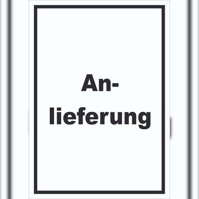 HB-Druck Anlieferung Schild mit Text Annahme hochkant A5 (148x210mm)